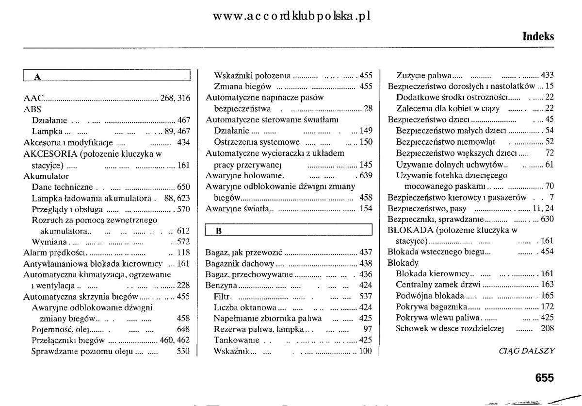 Honda Accord VIII 8 instrukcja obslugi / page 661