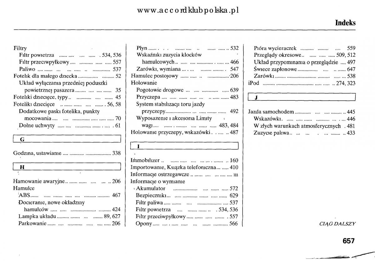 Honda Accord VIII 8 instrukcja obslugi / page 663