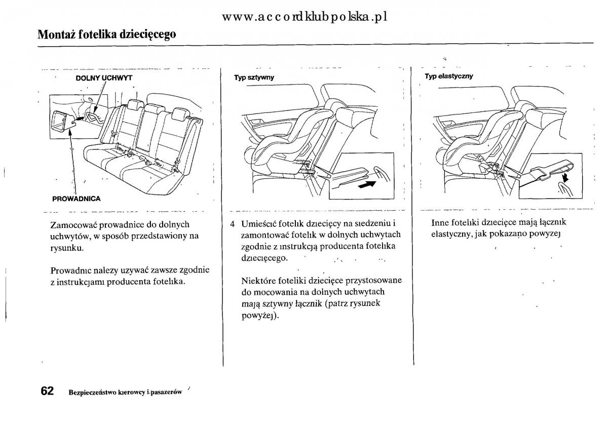 Honda Accord VIII 8 instrukcja obslugi / page 68