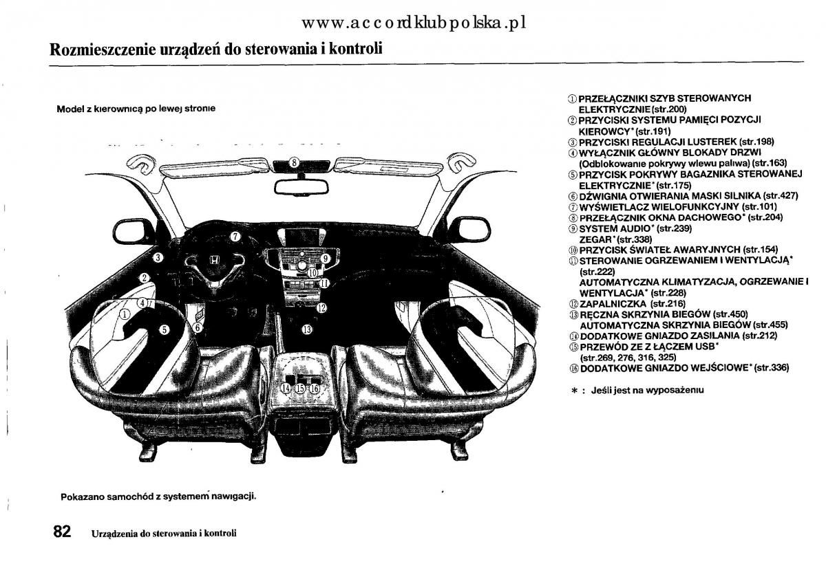 Honda Accord VIII 8 instrukcja obslugi / page 88