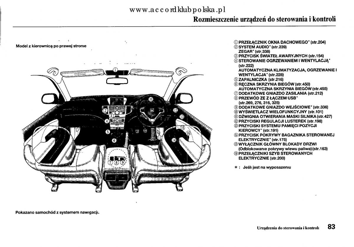 Honda Accord VIII 8 instrukcja obslugi / page 89