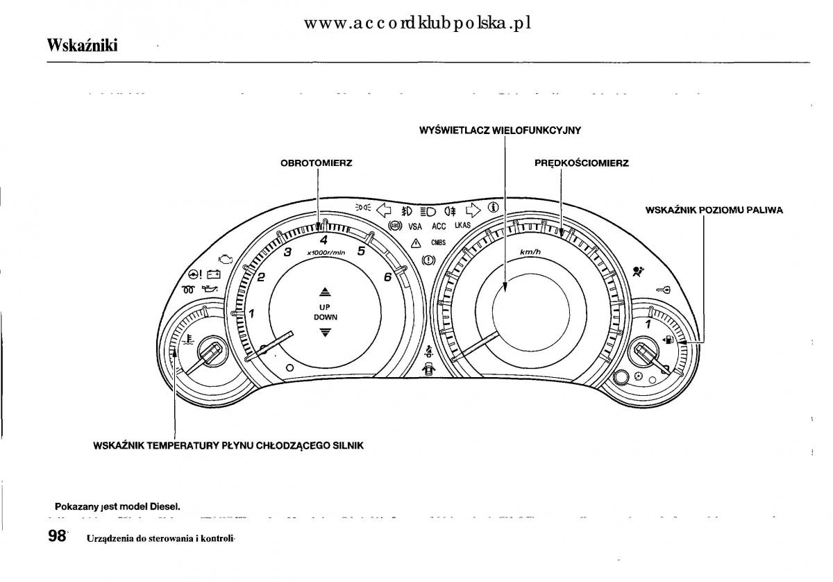 Honda Accord VIII 8 instrukcja obslugi / page 104