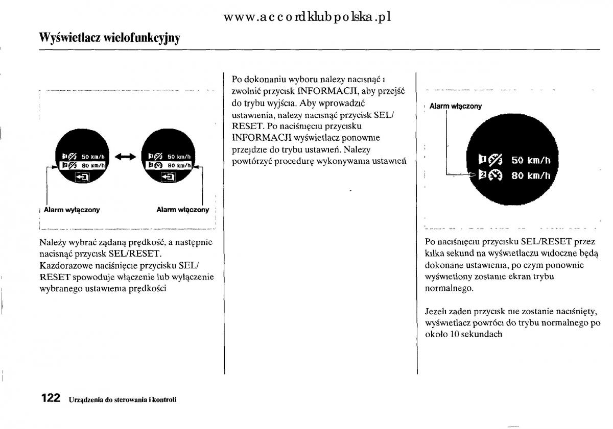 Honda Accord VIII 8 instrukcja obslugi / page 128