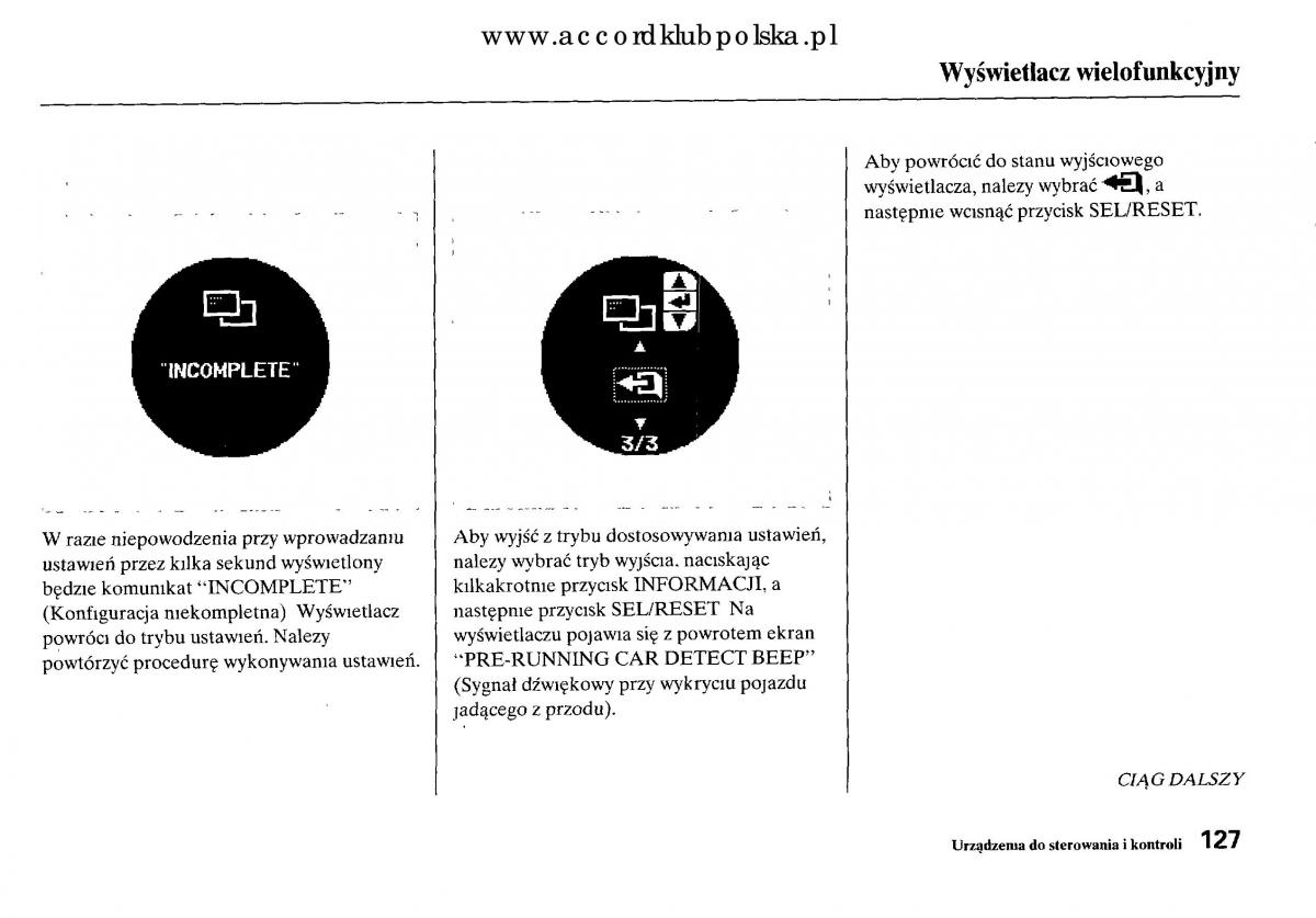 Honda Accord VIII 8 instrukcja obslugi / page 133