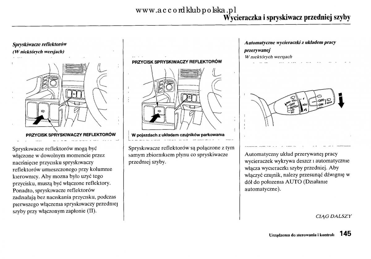 Honda Accord VIII 8 instrukcja obslugi / page 151