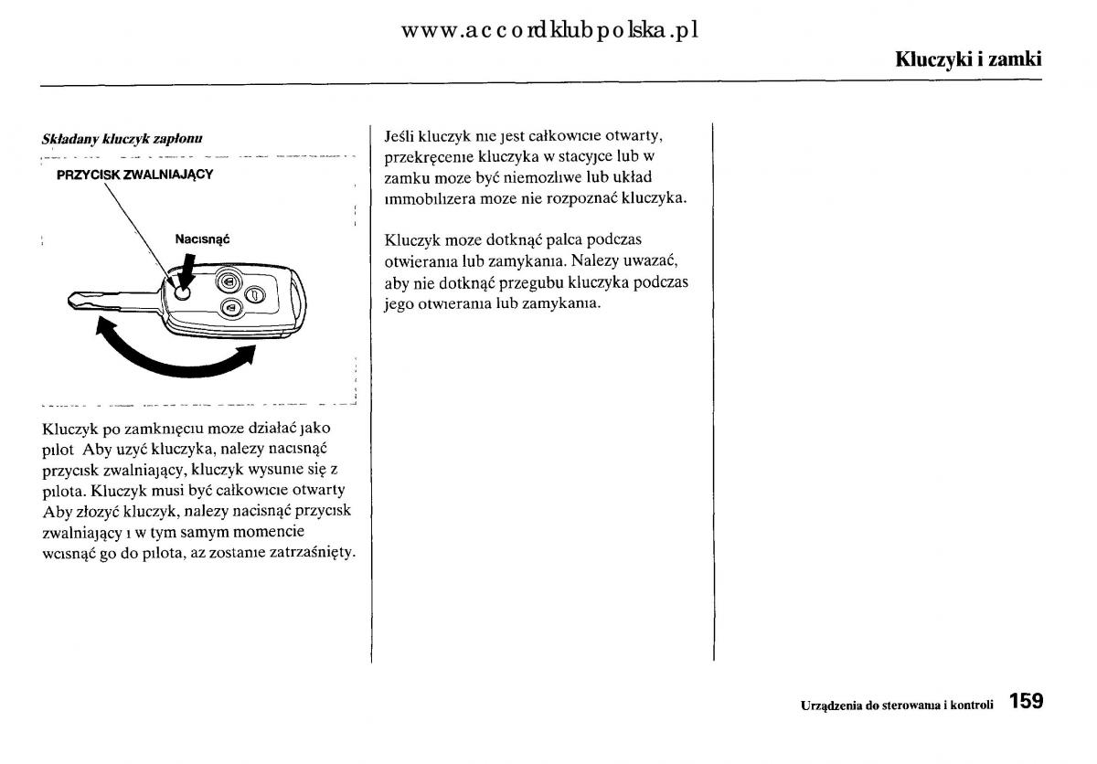 Honda Accord VIII 8 instrukcja obslugi / page 165