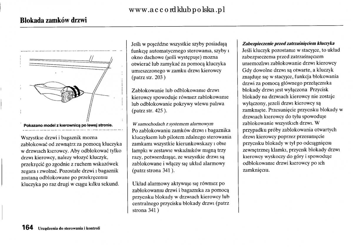 Honda Accord VIII 8 instrukcja obslugi / page 170