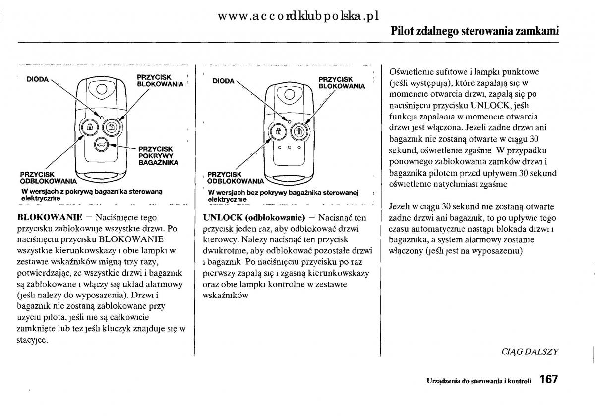 Honda Accord VIII 8 instrukcja obslugi / page 173