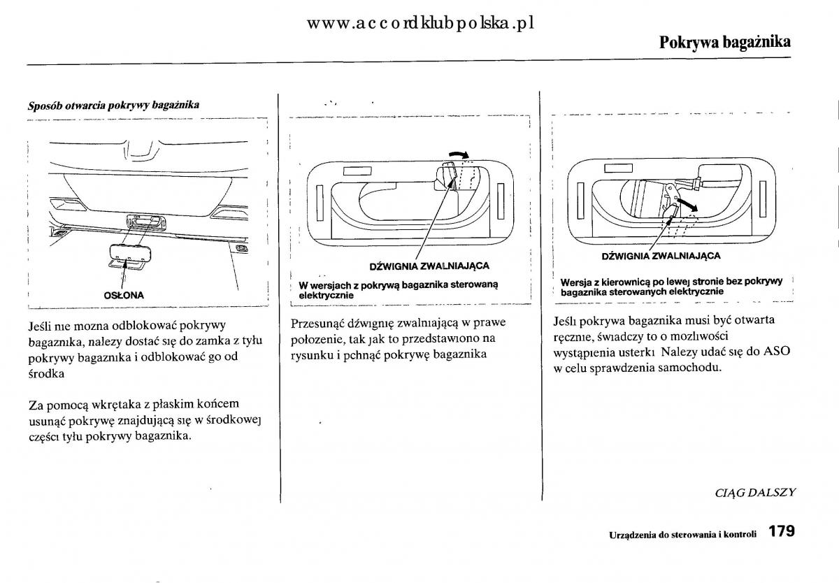 Honda Accord VIII 8 instrukcja obslugi / page 185