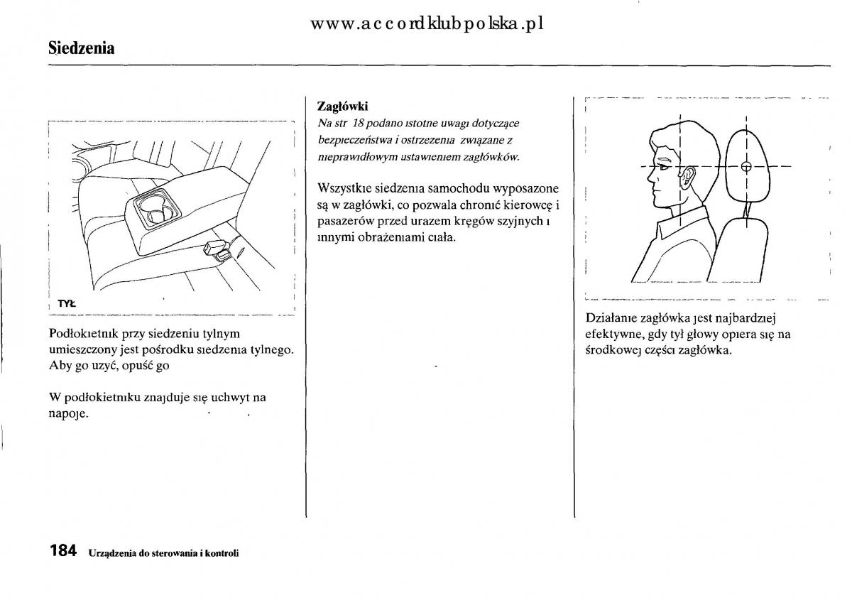 Honda Accord VIII 8 instrukcja obslugi / page 190