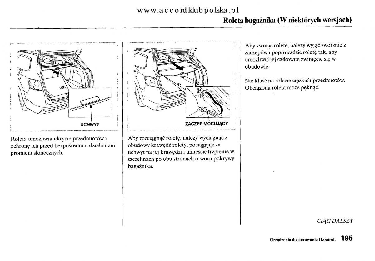 Honda Accord VIII 8 instrukcja obslugi / page 201