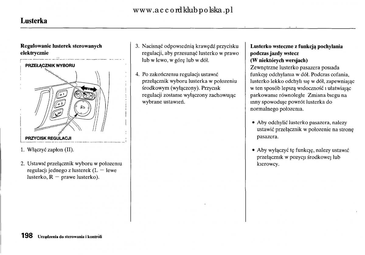 Honda Accord VIII 8 instrukcja obslugi / page 204