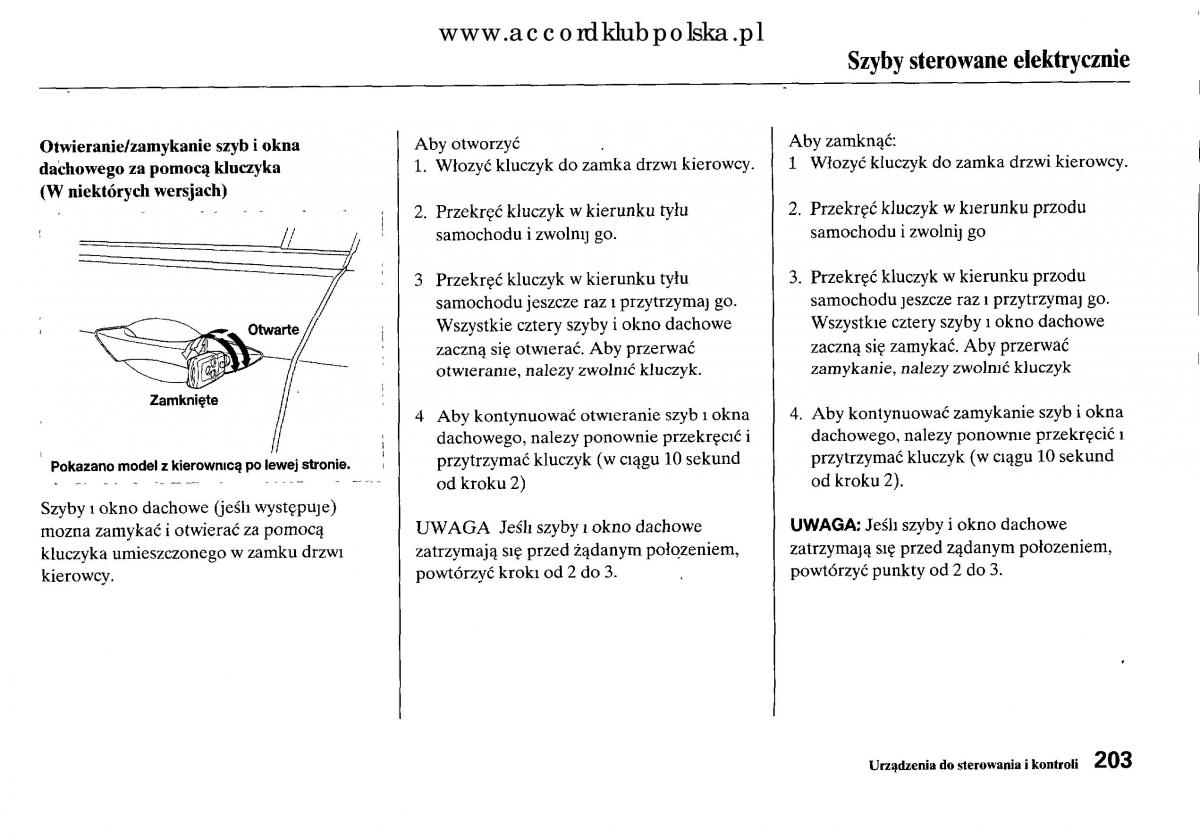 Honda Accord VIII 8 instrukcja obslugi / page 209