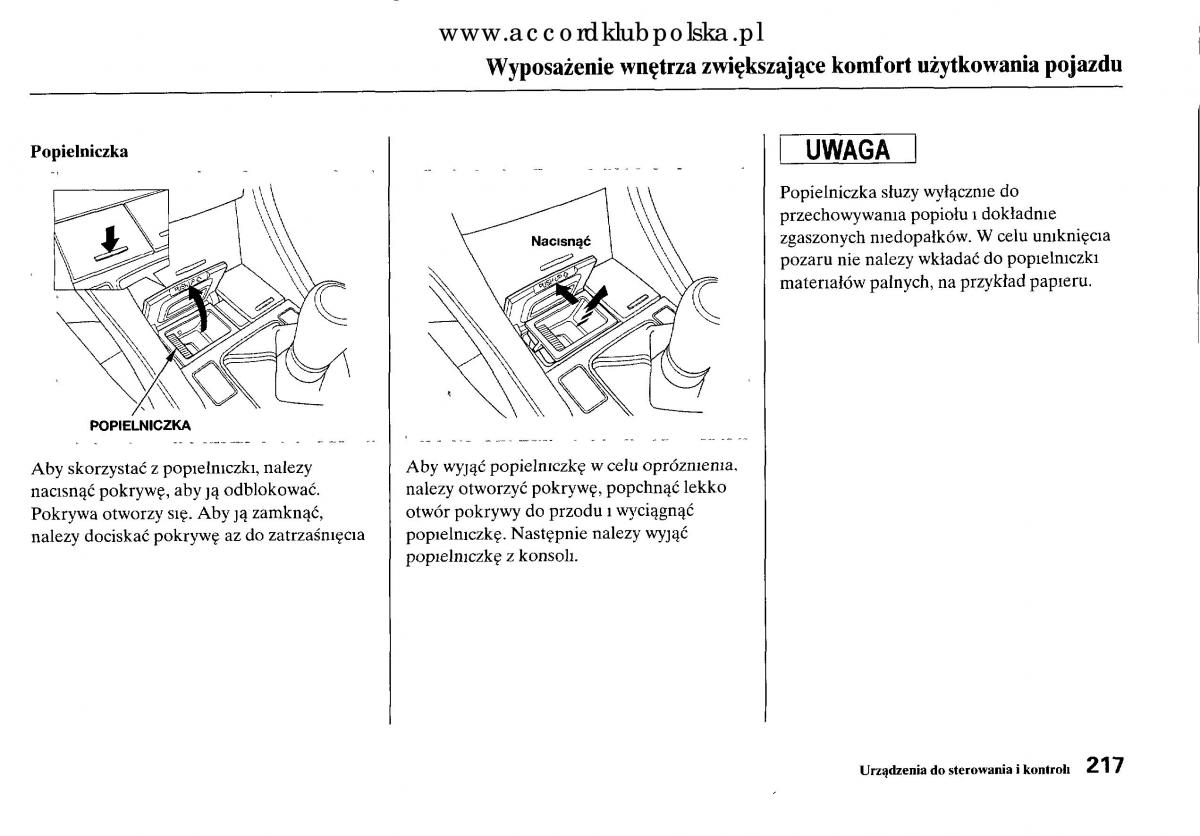 Honda Accord VIII 8 instrukcja obslugi / page 223