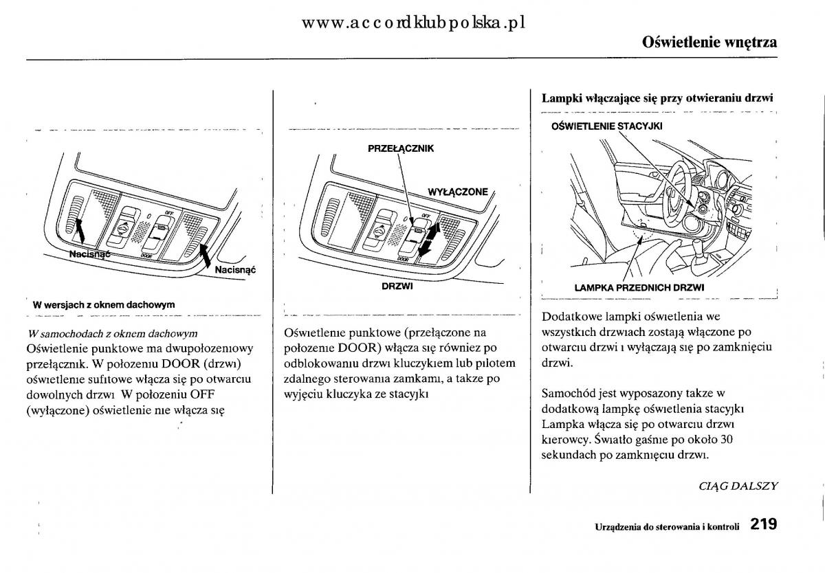 Honda Accord VIII 8 instrukcja obslugi / page 225