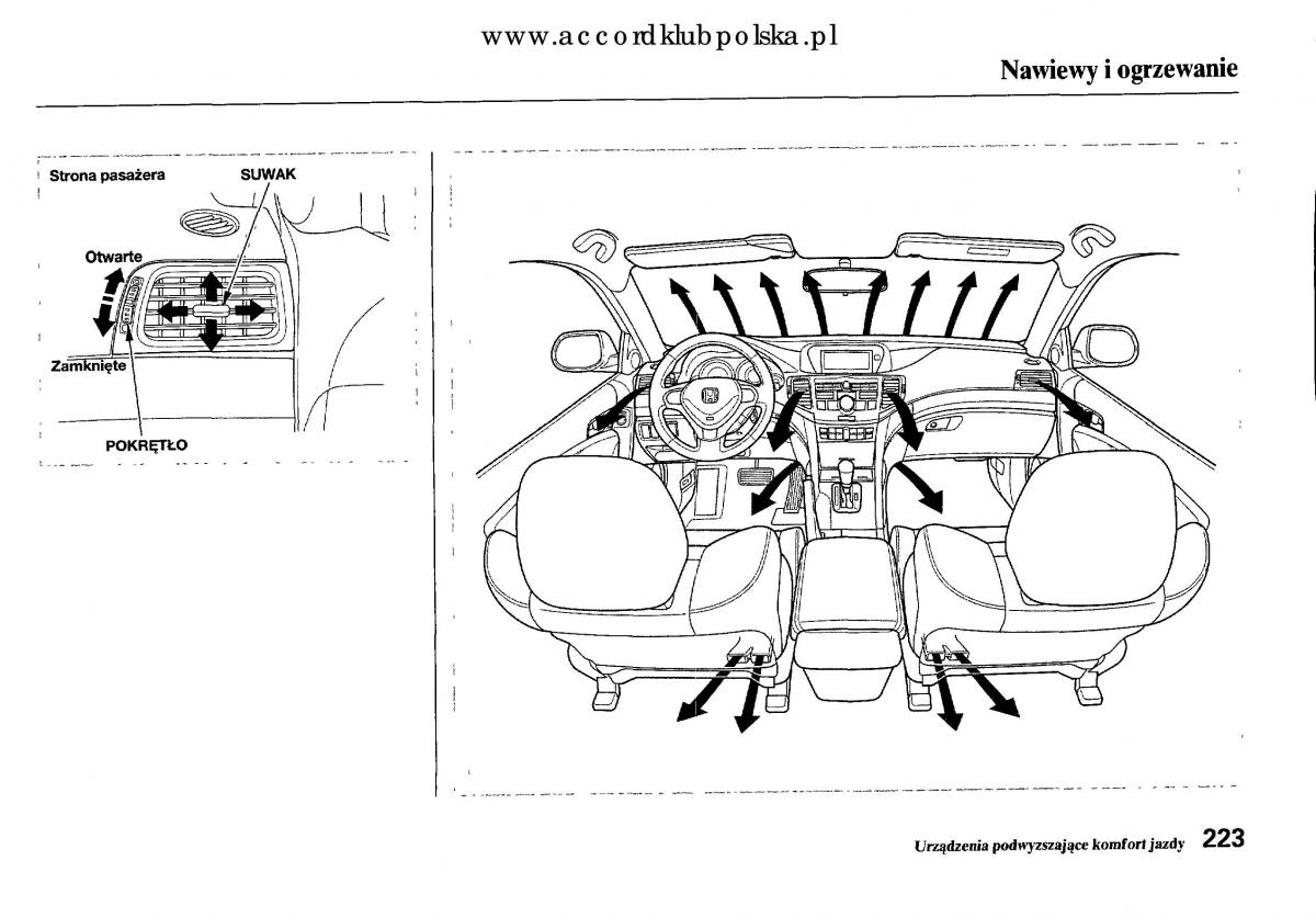 Honda Accord VIII 8 instrukcja obslugi / page 229