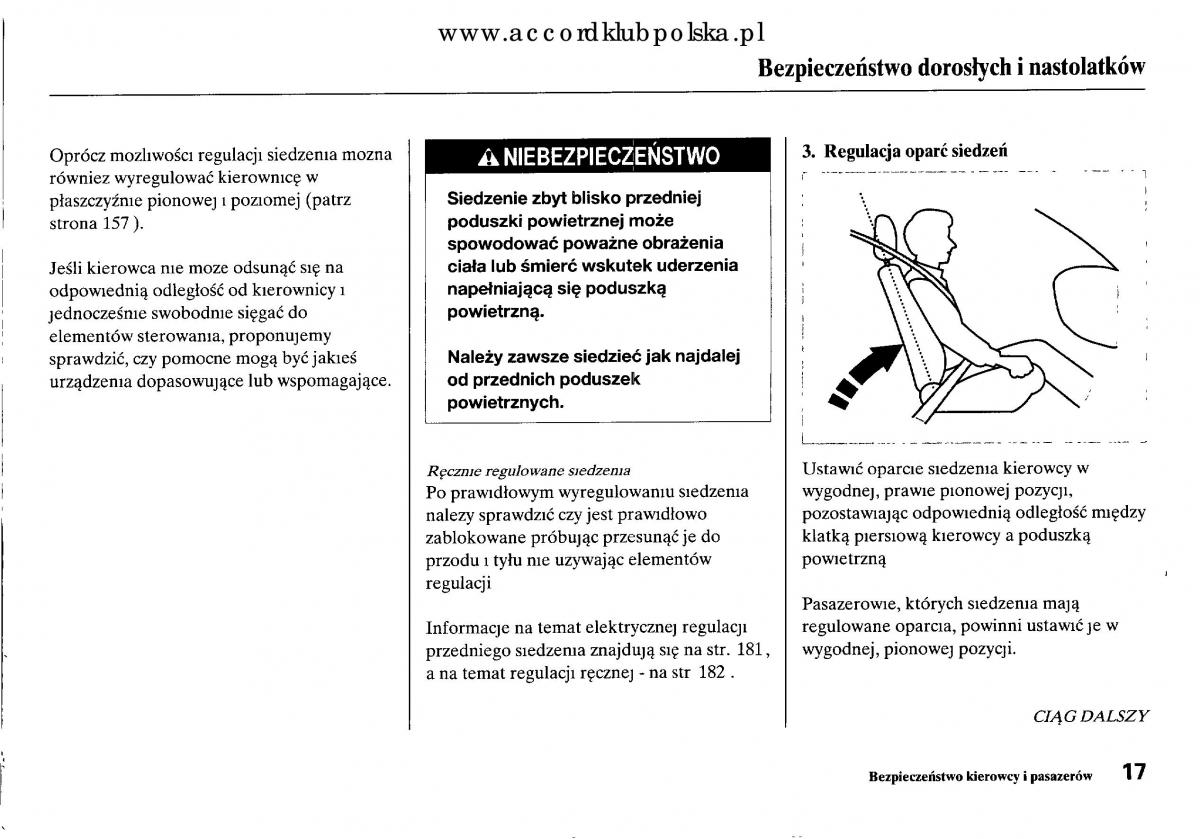 Honda Accord VIII 8 instrukcja obslugi / page 23