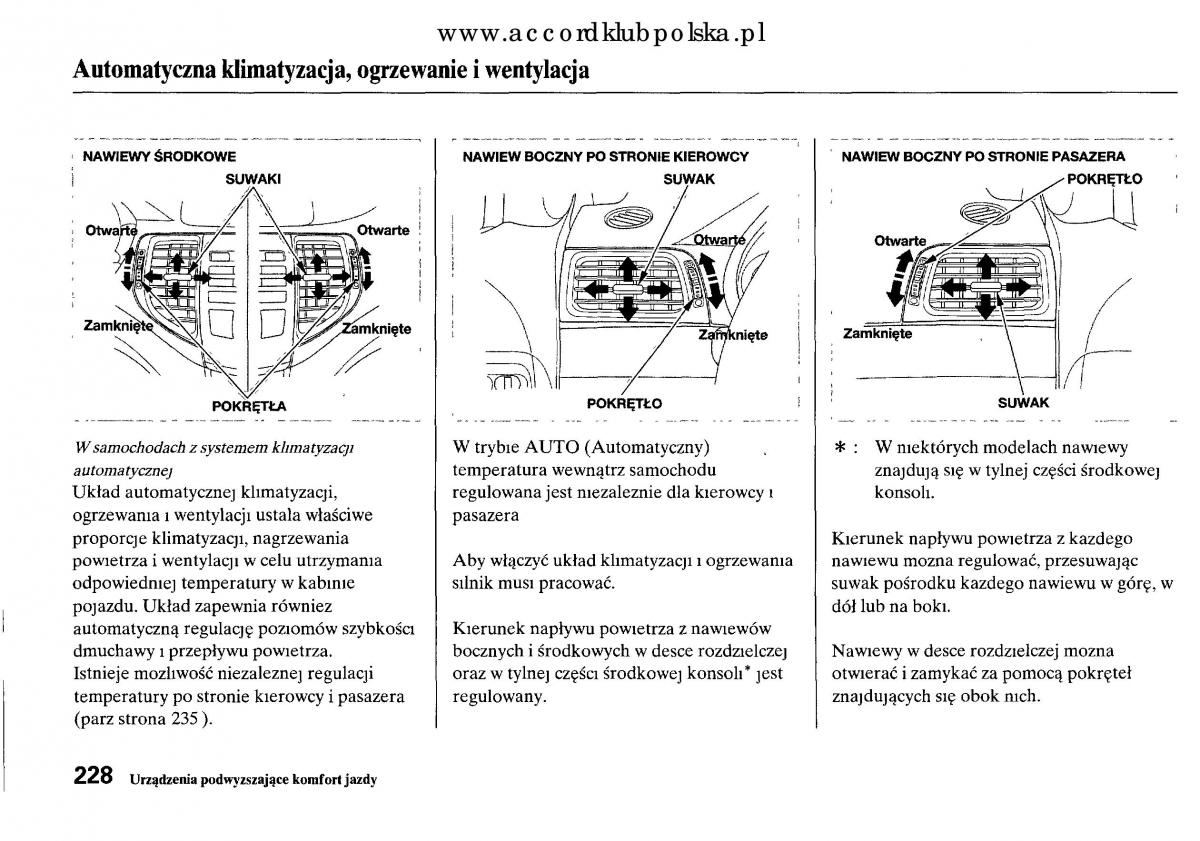 Honda Accord VIII 8 instrukcja obslugi / page 234