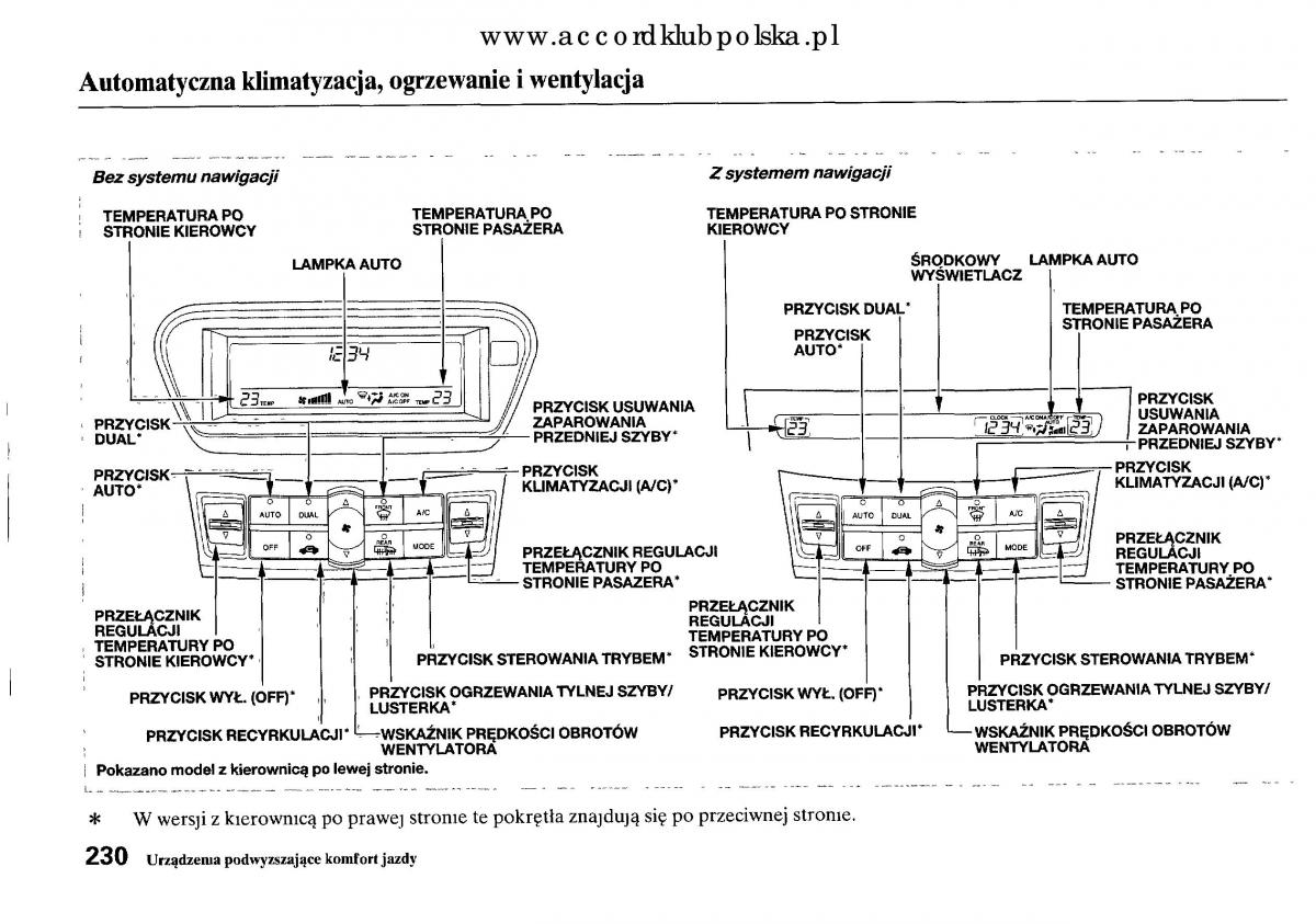 Honda Accord VIII 8 instrukcja obslugi / page 236