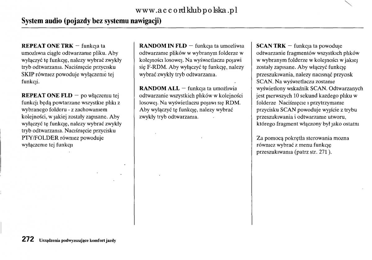 Honda Accord VIII 8 instrukcja obslugi / page 278