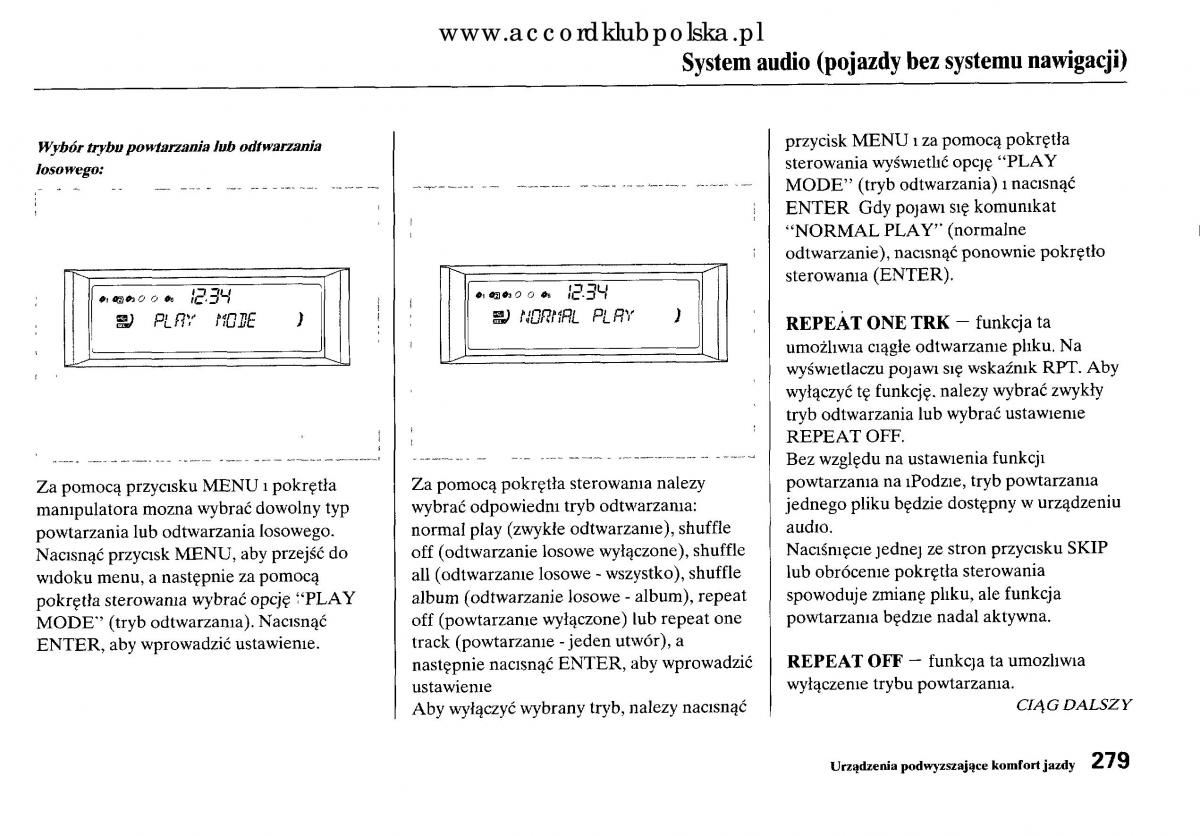 Honda Accord VIII 8 instrukcja obslugi / page 285