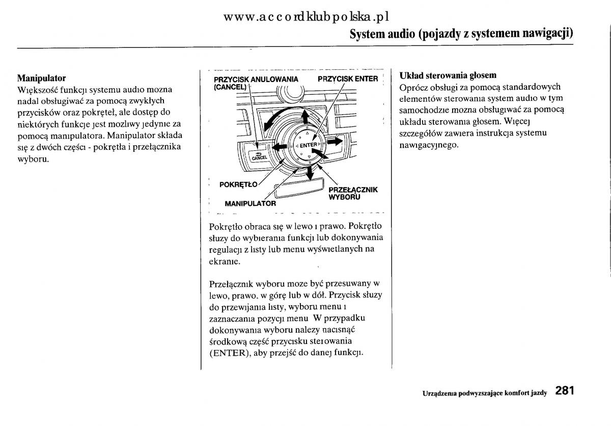 Honda Accord VIII 8 instrukcja obslugi / page 287