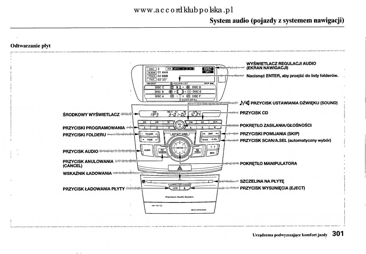 Honda Accord VIII 8 instrukcja obslugi / page 307