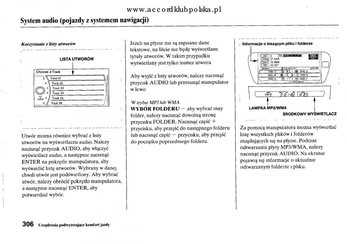 Honda Accord VIII 8 instrukcja obslugi / page 312