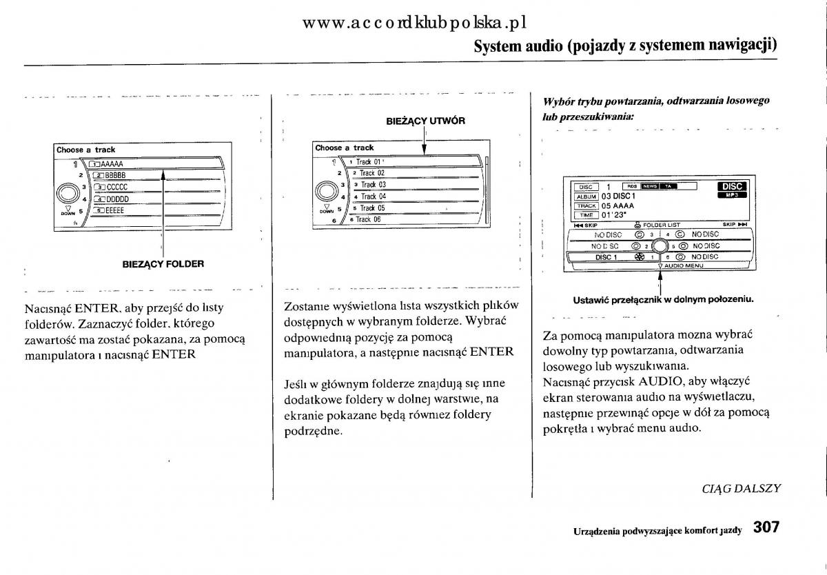 Honda Accord VIII 8 instrukcja obslugi / page 313