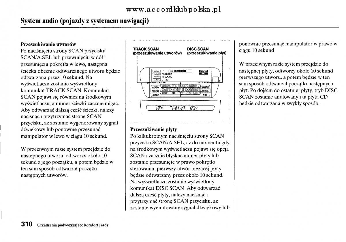 Honda Accord VIII 8 instrukcja obslugi / page 316