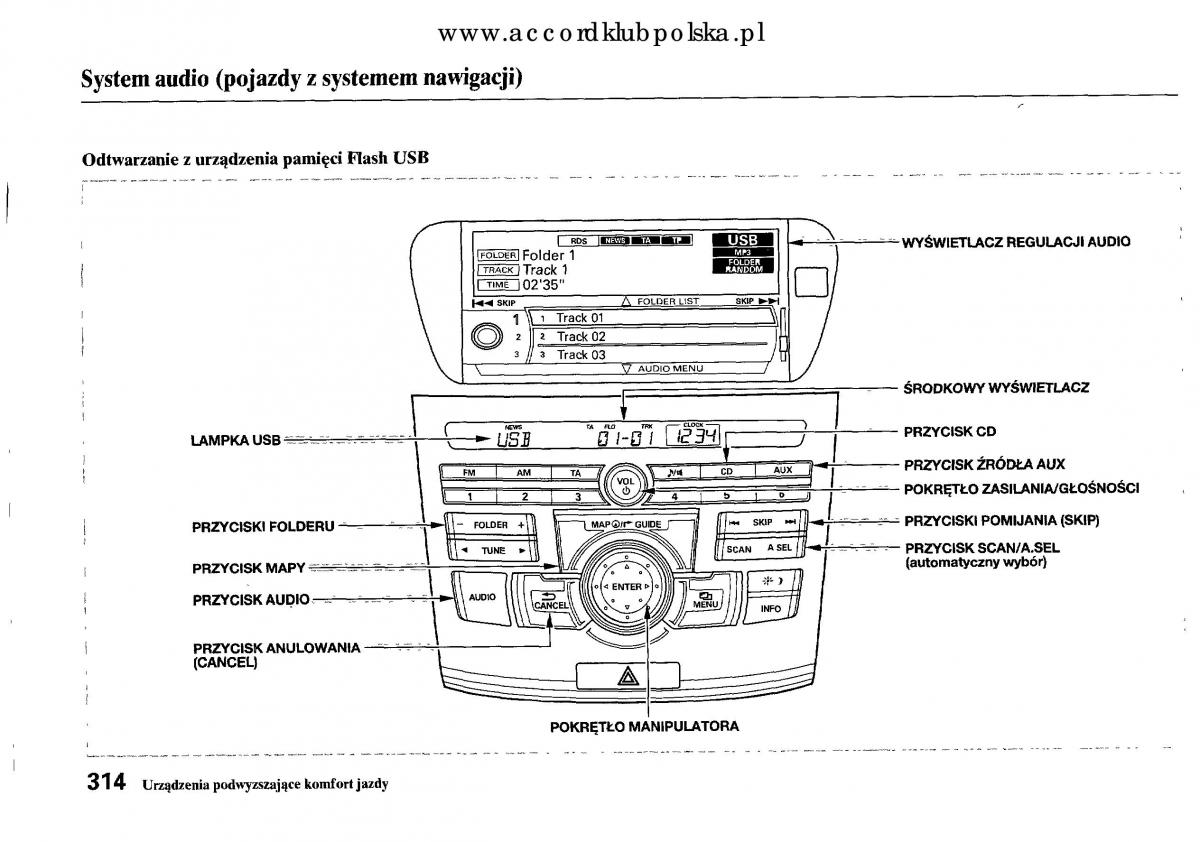 Honda Accord VIII 8 instrukcja obslugi / page 320