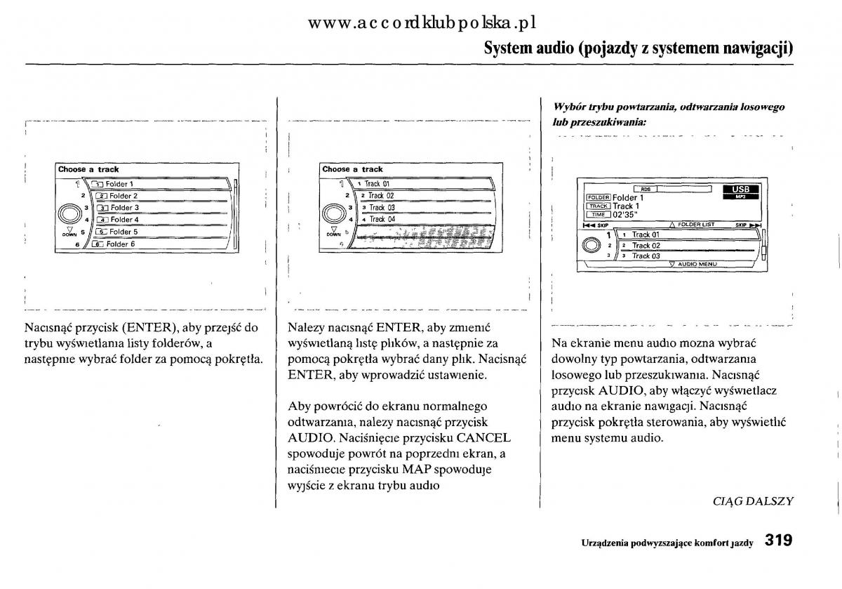 Honda Accord VIII 8 instrukcja obslugi / page 325