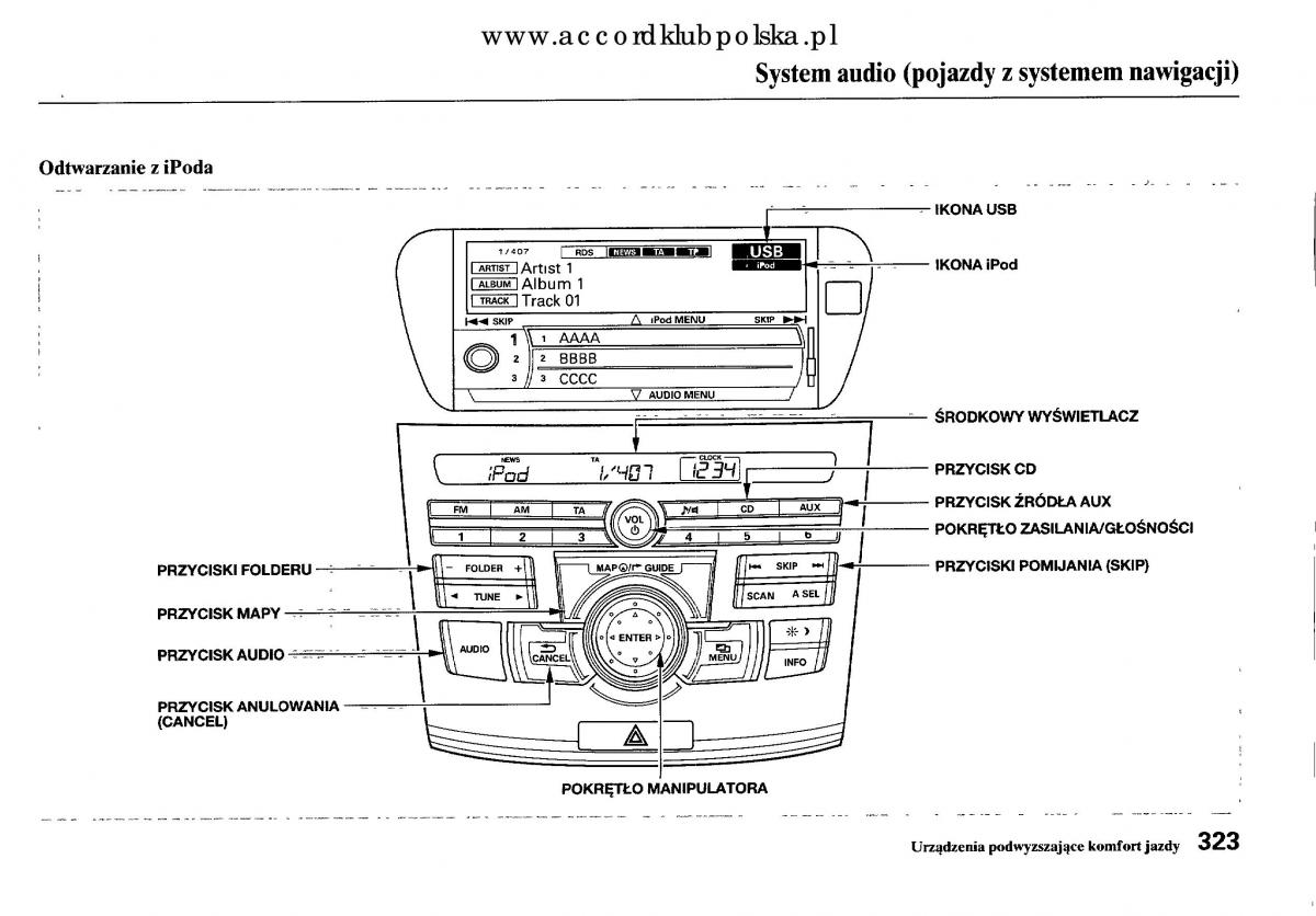 Honda Accord VIII 8 instrukcja obslugi / page 329