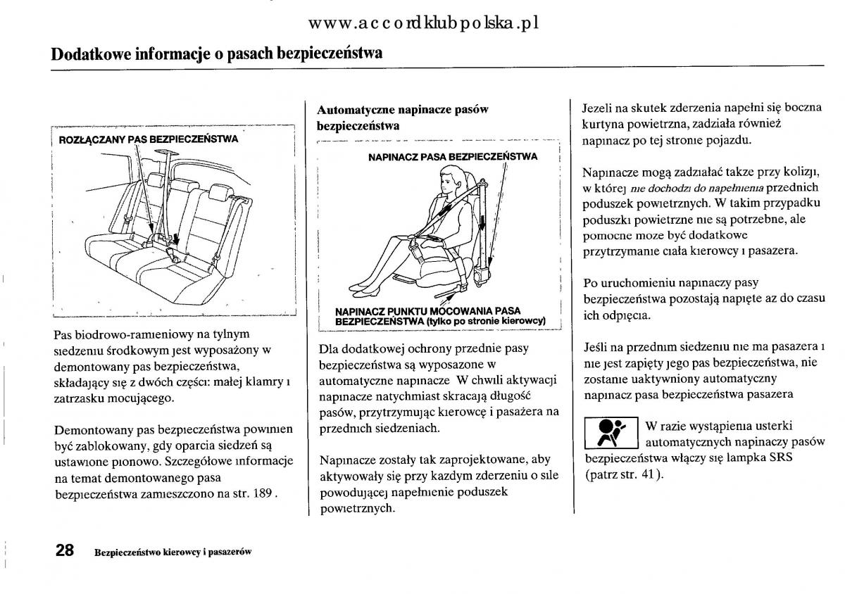 Honda Accord VIII 8 instrukcja obslugi / page 34