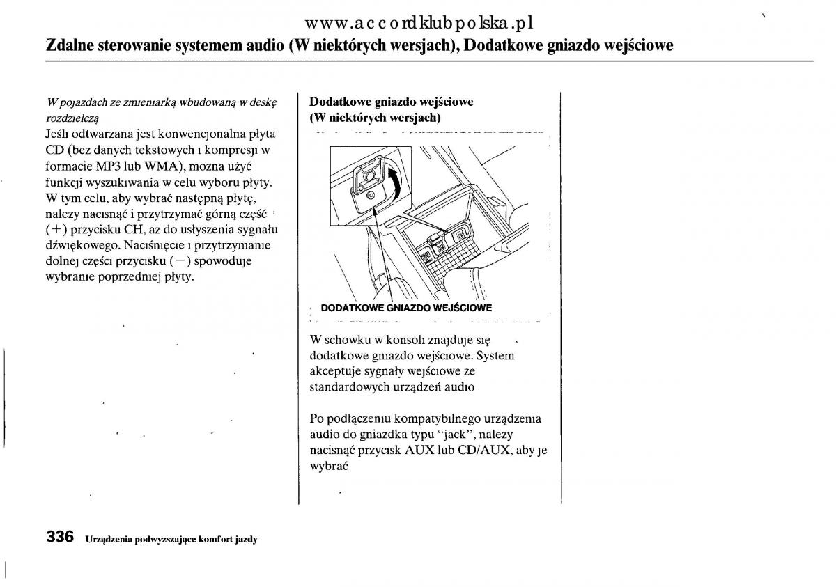 Honda Accord VIII 8 instrukcja obslugi / page 342