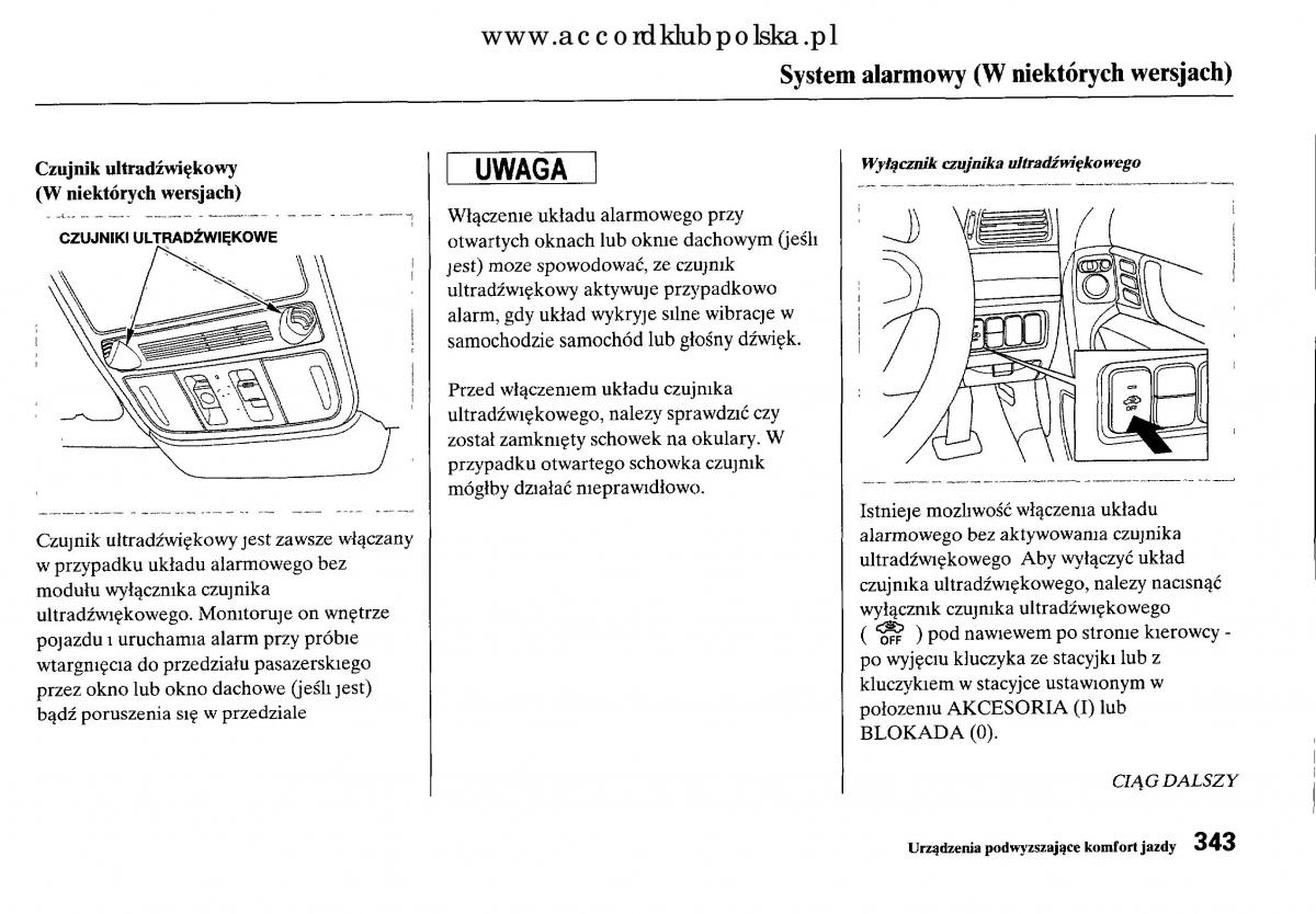 Honda Accord VIII 8 instrukcja obslugi / page 349