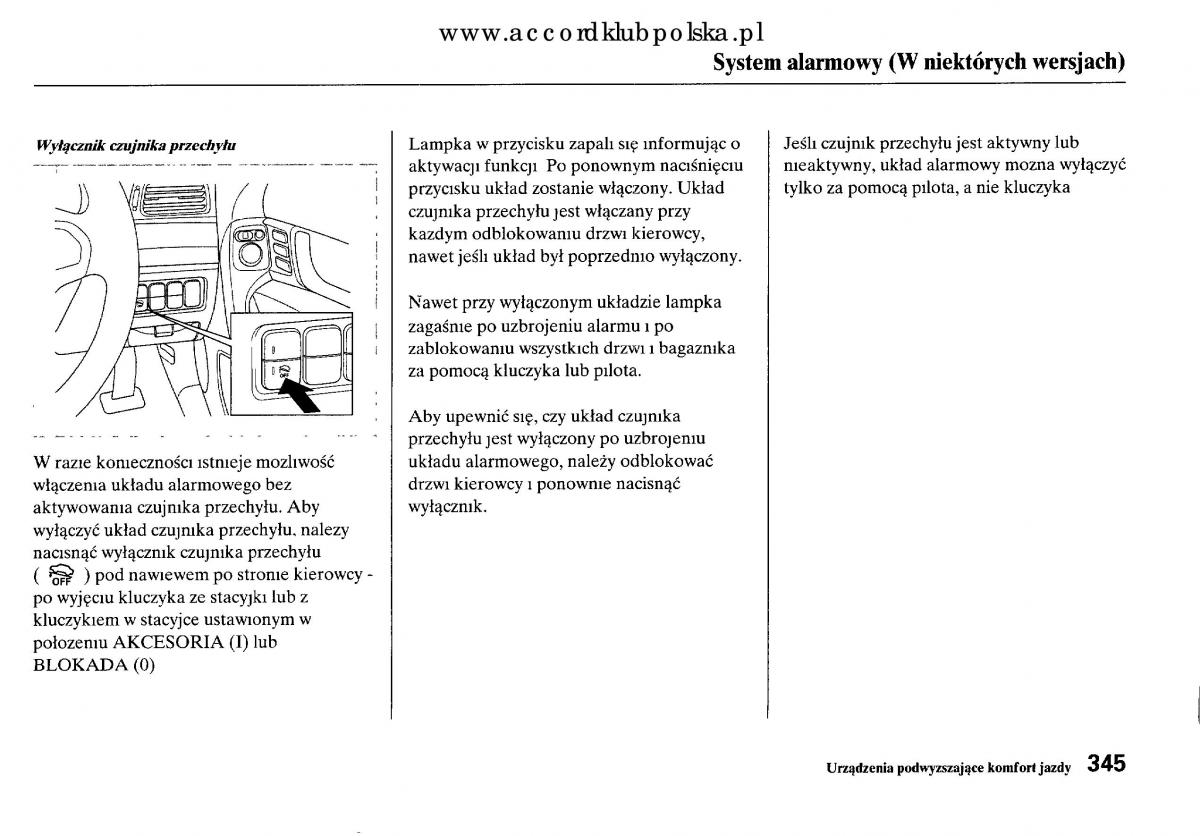 Honda Accord VIII 8 instrukcja obslugi / page 351