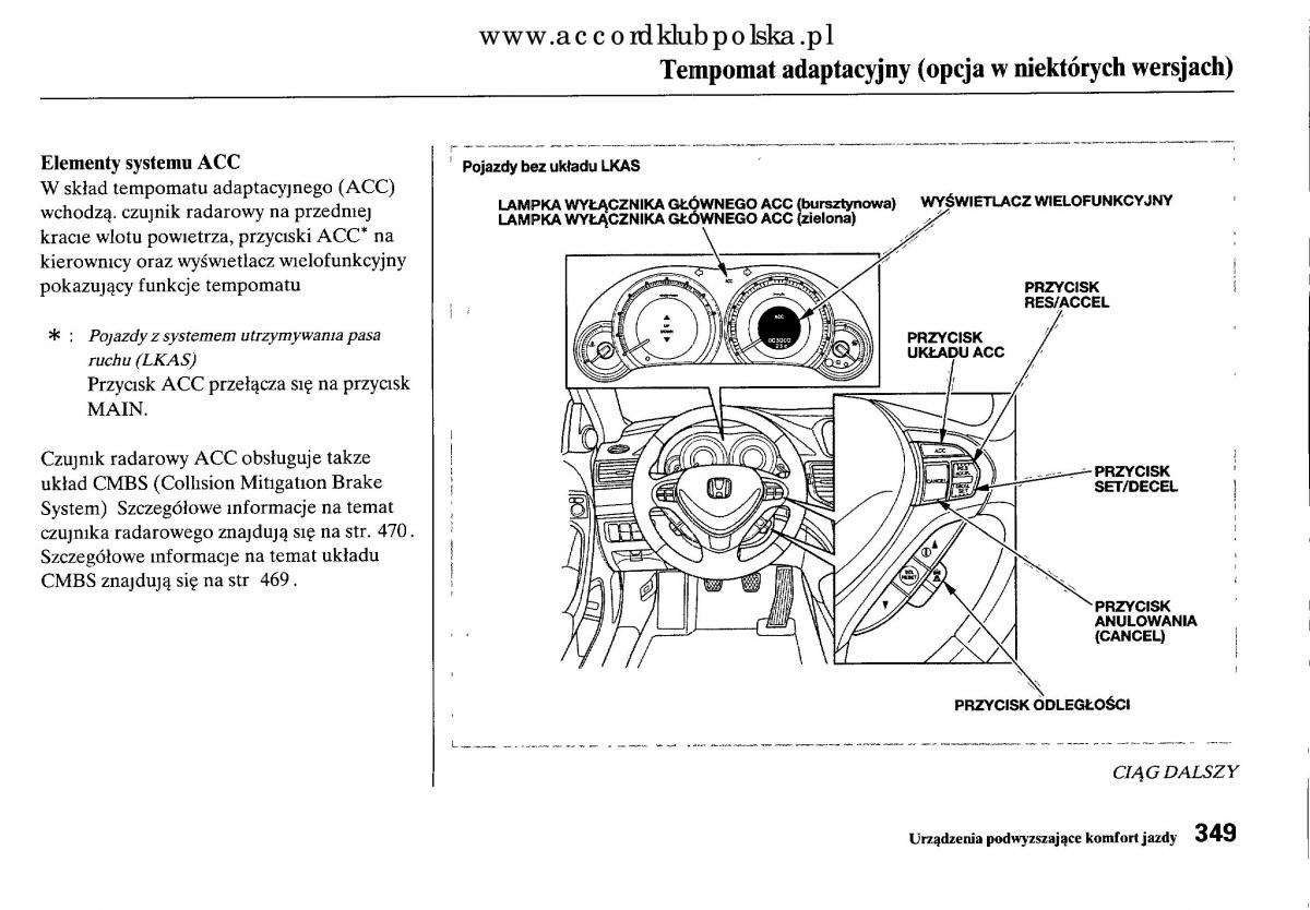 Honda Accord VIII 8 instrukcja obslugi / page 355