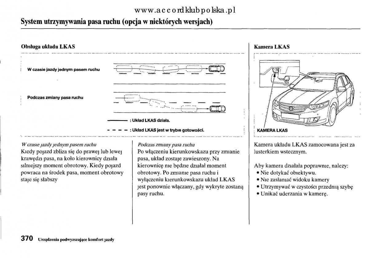 Honda Accord VIII 8 instrukcja obslugi / page 376