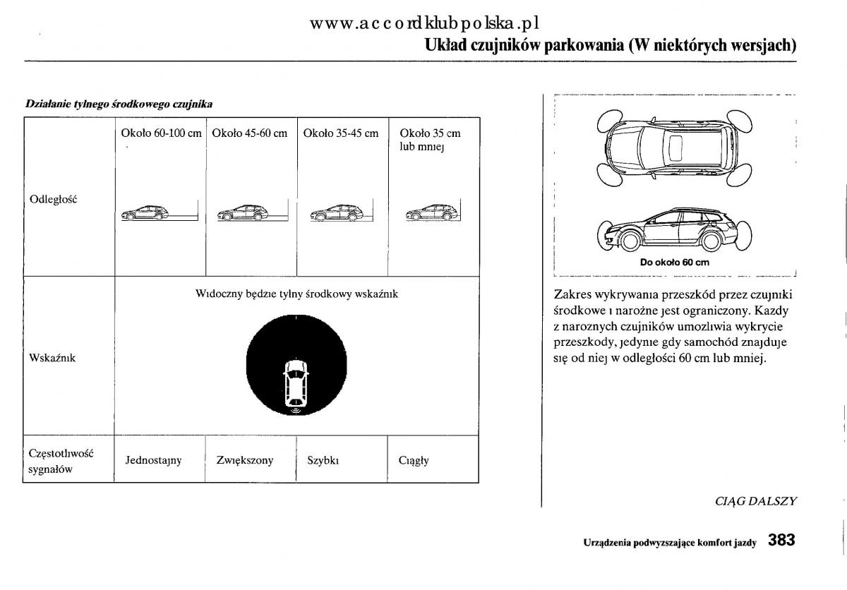 Honda Accord VIII 8 instrukcja obslugi / page 389