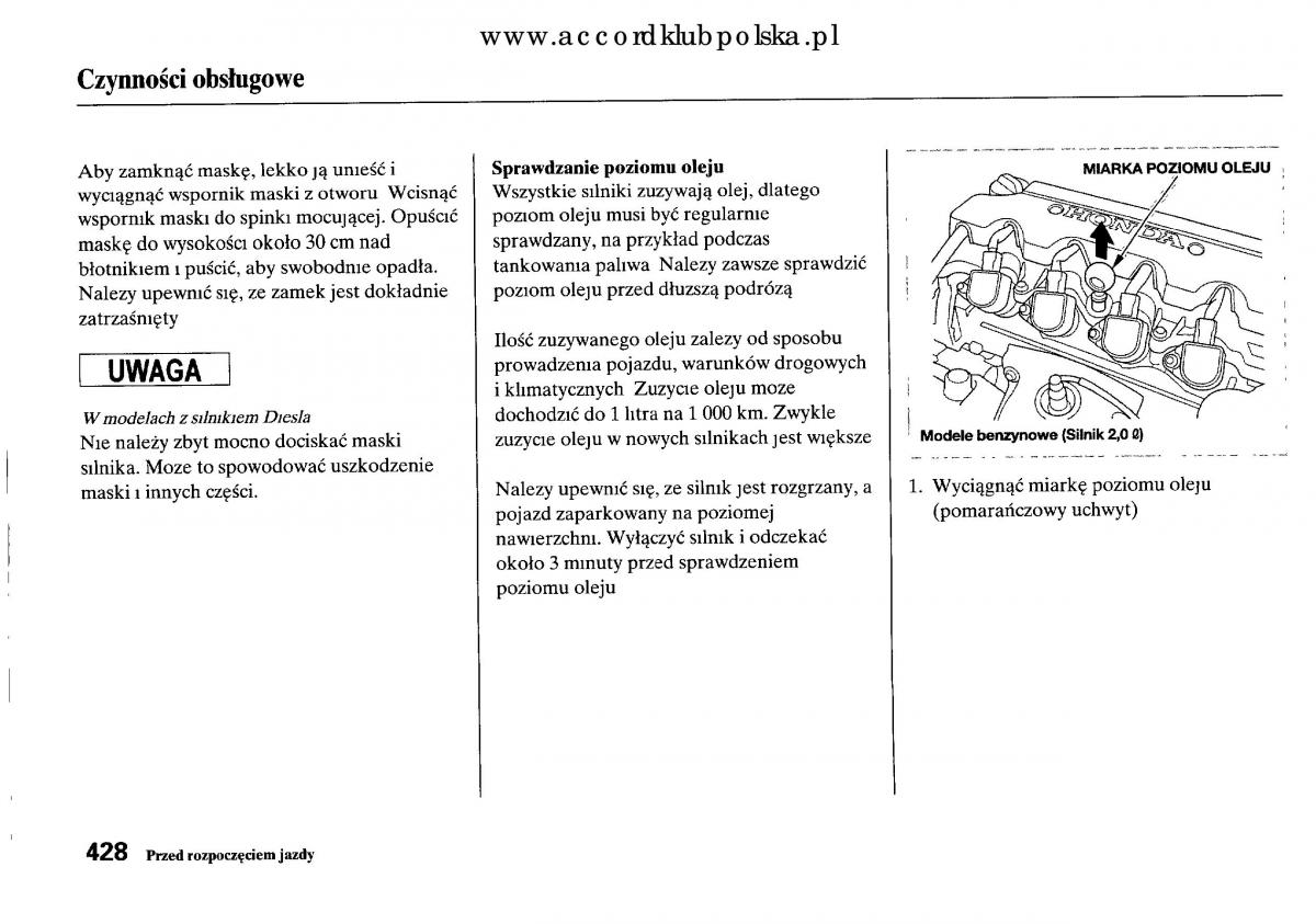 Honda Accord VIII 8 instrukcja obslugi / page 434