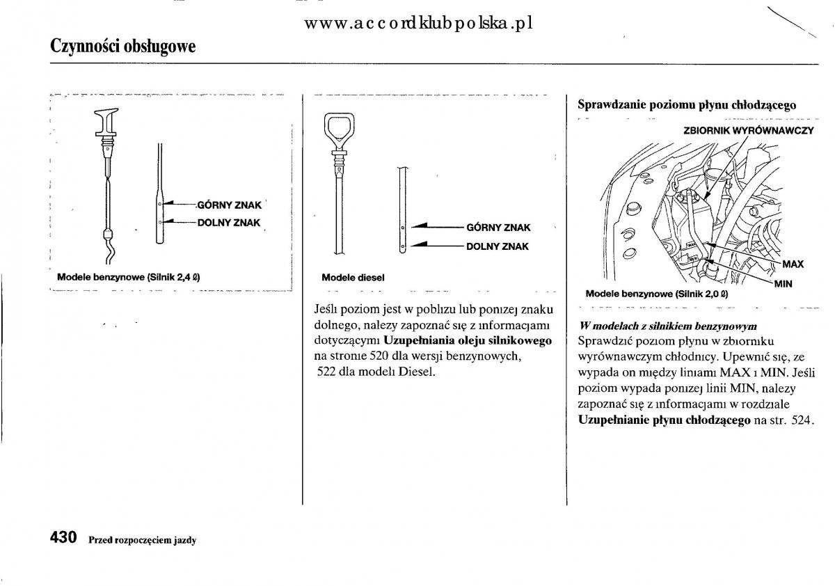 Honda Accord VIII 8 instrukcja obslugi / page 436