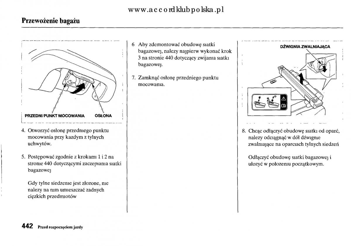 Honda Accord VIII 8 instrukcja obslugi / page 448