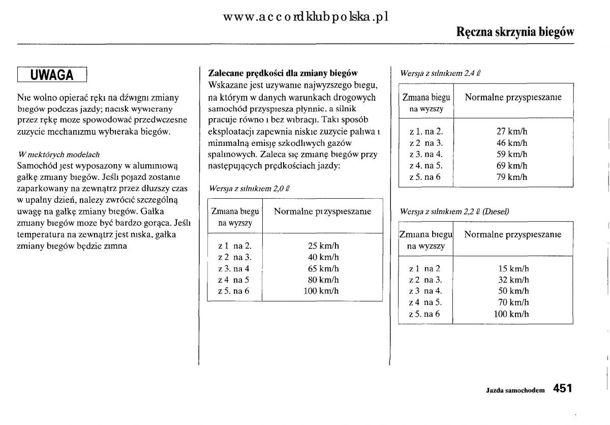 Honda Accord VIII 8 instrukcja obslugi / page 457