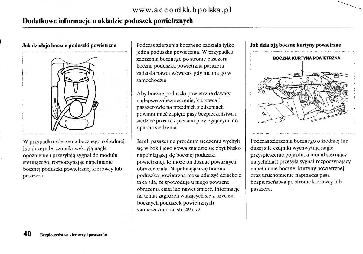 Honda Accord VIII 8 instrukcja obslugi / page 46