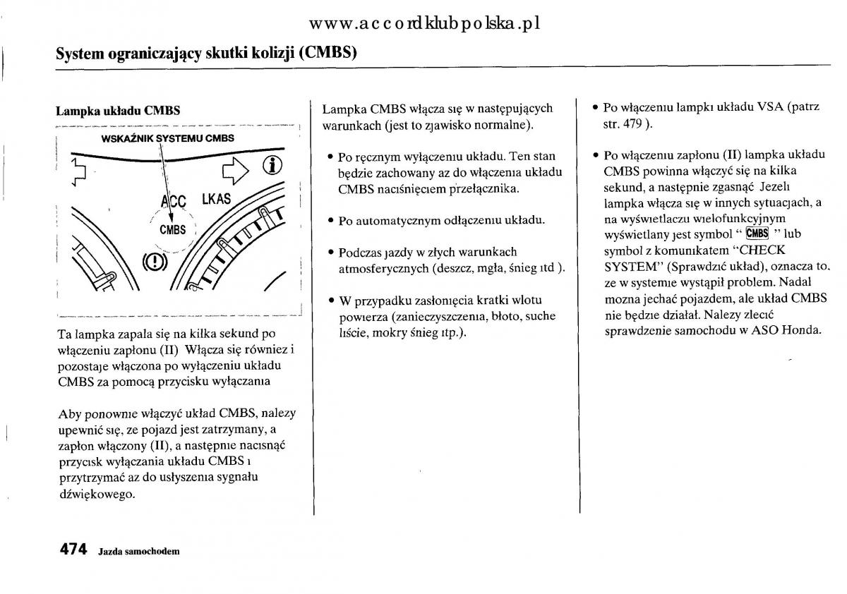 Honda Accord VIII 8 instrukcja obslugi / page 480