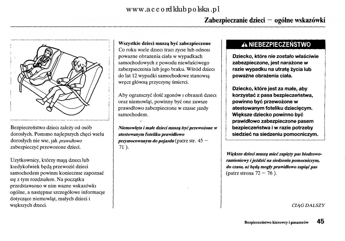 Honda Accord VIII 8 instrukcja obslugi / page 51