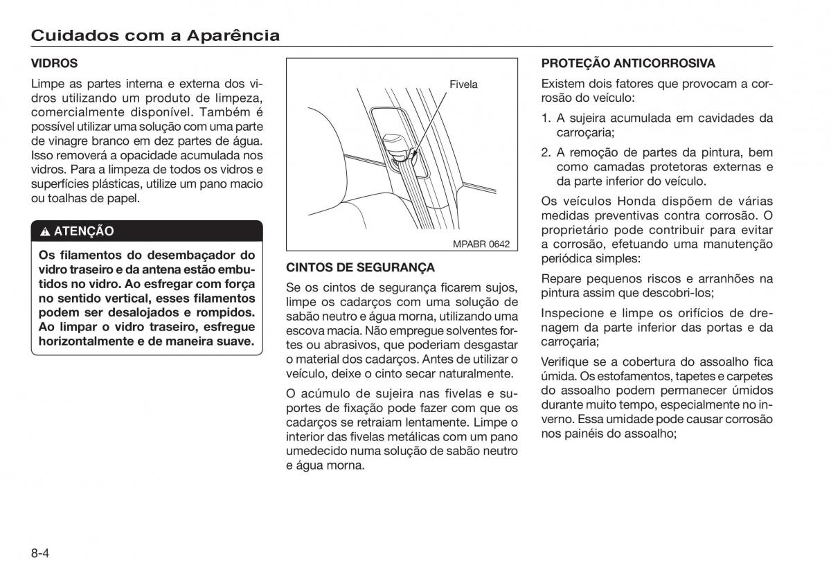 Honda Accord VIII 8 manual del propietario / page 204