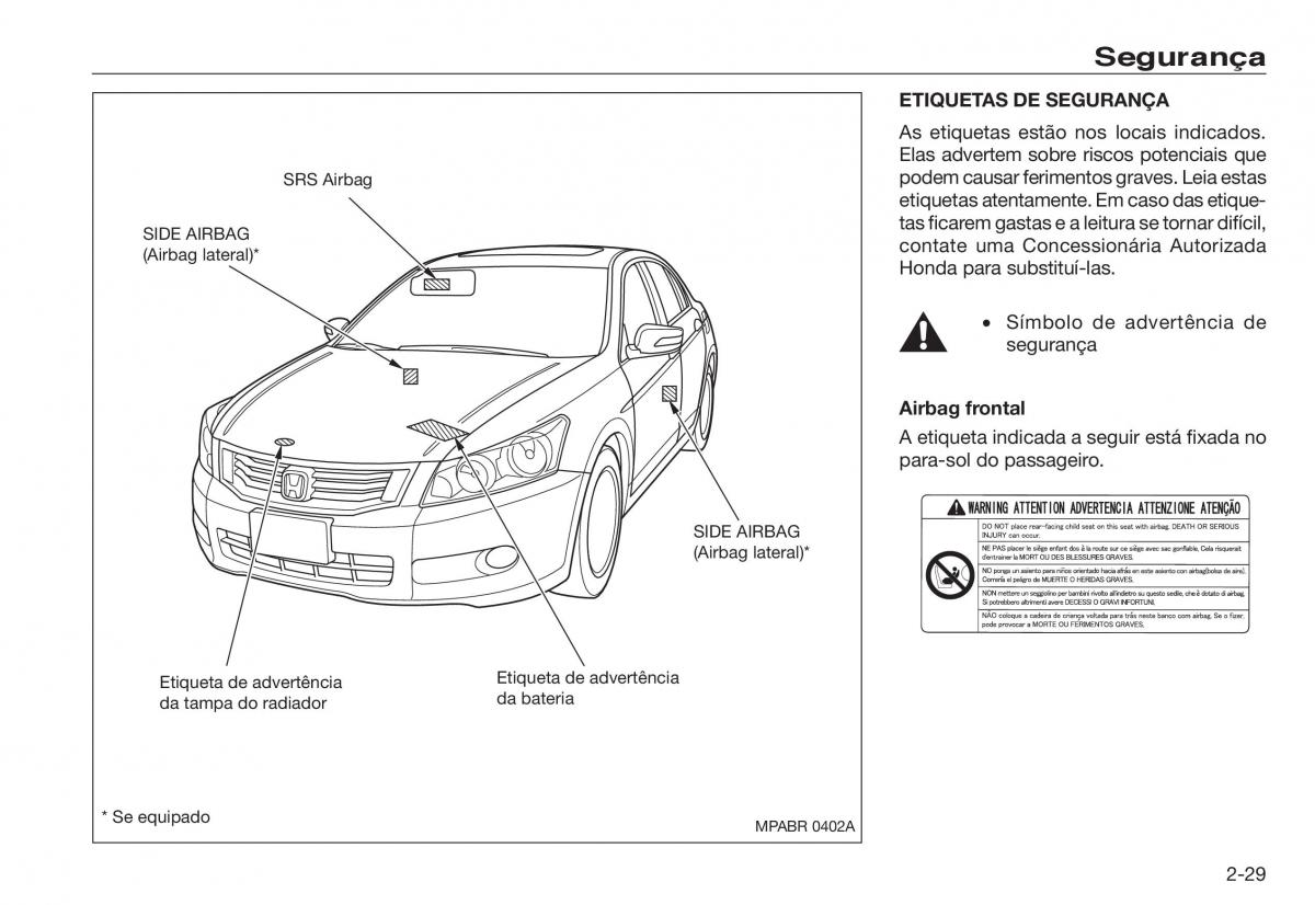 Honda Accord VIII 8 manual del propietario / page 37