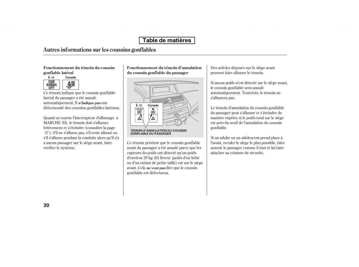 Honda Accord VIII 8 manuel du proprietaire / page 45